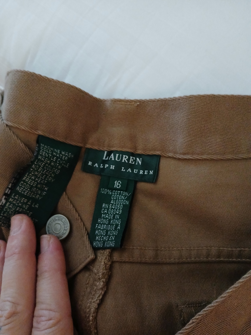 Lauren Ralph Lauren Tan Cotton Pants
